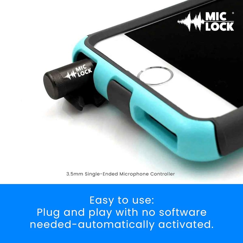 Mic-Lock 3.5mm for Headphone Port - Microphone Audio and Data Security - Privacy Protector for Laptops, Smartphones, Tablets, and Computers (Black, Single Pack) - Image 2